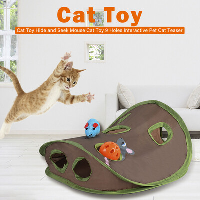 Hide&Seek Mouse Cat Toy 9 Holes Interactive Pet Cat Teaser Cat Toy for Pet Cat Kitten Play Fun
Hide&Seek Mouse Cat Toy 9 Holes Interactive Pet Cat Teaser Cat Toy for Pet Cat Kitten Play Fun
