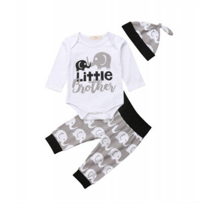 AU Newborn Baby Boy Little Brother Tops Romper Elephant Pants Hat Outfit Clothes
AU Newborn Baby Boy Little Brother Tops Romper Elephant Pants Hat Outfit Clothes