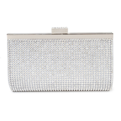 Luxury Crystal Diamond-Encrusted Shell Wallet Evening Bag