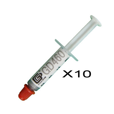 GD Brand 10 Pieces GD460 Thermal Paste Grease Silicone Heat Sink Compound Silver Net Weight 1 Gram Short Syringe For CPU GPU SSY1
GD Brand 10 Pieces GD460 Thermal Paste Grease Silicone Heat Sink Compound Silver Net Weight 1 Gram Short Syringe For CPU GPU SSY1