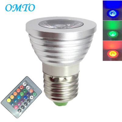 OMTO 1PCS E27 3W RGB 16 Color Changing Spotlight with IR Remote Control Mood Ambiance Lighting
OMTO 1PCS E27 3W RGB 16 Color Changing Spotlight with IR Remote Control Mood Ambiance Lighting