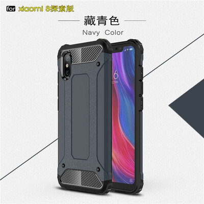 Fivice Xiaomi MI 8 pro case Luxury Silicone Diamond Armor PC Hard Shell Phone Case