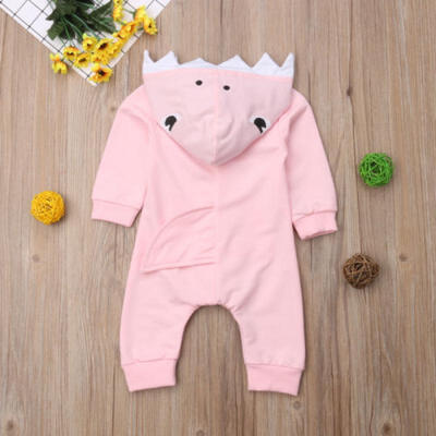 Newborn Baby Boy Girl Kids Shark Jumpsuit Romper Bodysuit Cotton Clothes Outfits