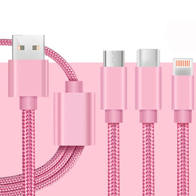 3 in 1 Micro USB Lightning 8PIN Type-C USB Cable 12M Fast Charger High Speed Data Sync Useful Convenient USB Cable
3 in 1 Micro USB Lightning 8PIN Type-C USB Cable 12M Fast Charger High Speed Data Sync Useful Convenient USB Cable