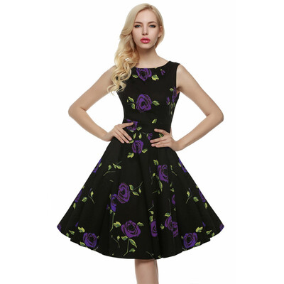 Women Dress Retro Vintage 1950s 60s Rockabilly Floral Swing Summer Midi Womens Dresses Elegant Bow-knot Tunic
Women Dress Retro Vintage 1950s 60s Rockabilly Floral Swing Summer Midi Womens Dresses Elegant Bow-knot Tunic