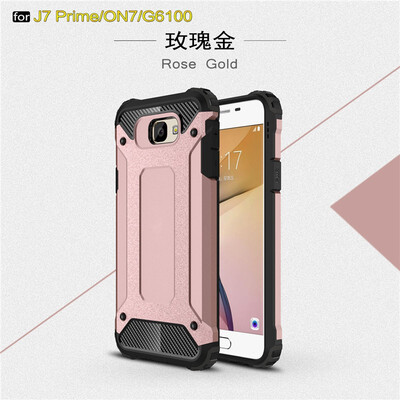 Fivice Samsung Galaxy J7 Prime case Luxury Silicone Diamond Armor PC Hard Shell Phone Case