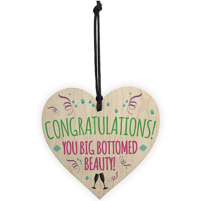 UpperX CongratulationsYou Big Bottomed Beauty Novelty Hanging Heart Colleague Friends Gift
UpperX CongratulationsYou Big Bottomed Beauty Novelty Hanging Heart Colleague Friends Gift