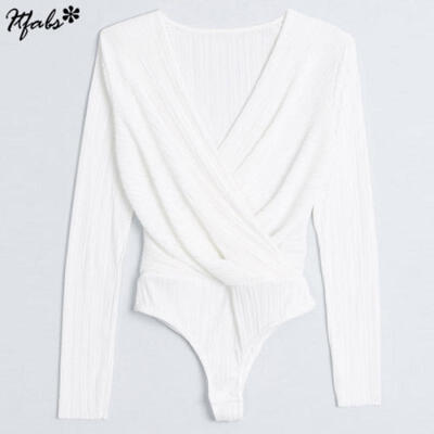 Womens Plunge V Neck Bodycon Knit Sleepwear Bodysuit Short Romper Leotard Tops 
Womens Plunge V Neck Bodycon Knit Sleepwear Bodysuit Short Romper Leotard Tops