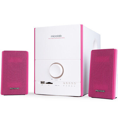 Microlab M500U поддержка SD-карта U диск 2.1 мультимедийный активный динамик звук розовый
Microlab M500U поддержка SD-карта U диск 2.1 мультимедийный активный динамик звук розовый