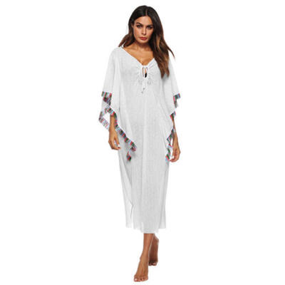 Womens Bikini Cover Up Kaftan Beach Long Dress Swimwear Bathing Suit Plus Size