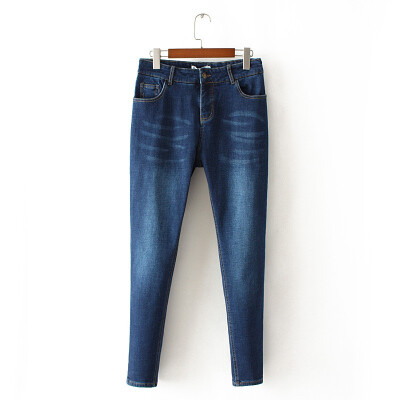 Winter high spring gold pile thickened wash jean small feet pants 200 jin slender body show large size female pants
Winter high spring gold pile thickened wash jean small feet pants 200 jin slender body show large size female pants