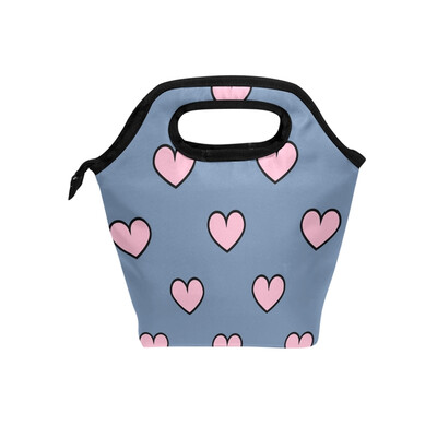 Pink Loving Heart Lunch Bag Tote Travel Picnic Insulated Handbags Portable Zipper Lunch Bag Box 
Pink Loving Heart Lunch Bag Tote Travel Picnic Insulated Handbags Portable Zipper Lunch Bag Box
