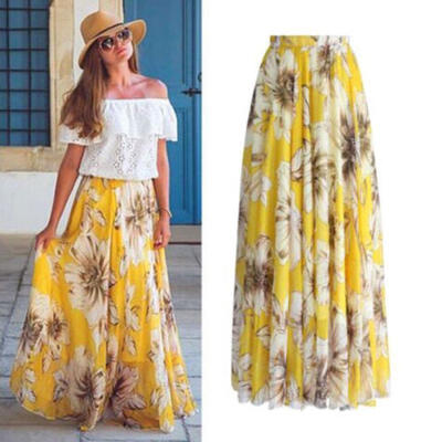 AU NEW Chiffon Women Boho Floral High Waist Beachwear Long Maxi Full Skirt Dress
AU NEW Chiffon Women Boho Floral High Waist Beachwear Long Maxi Full Skirt Dress