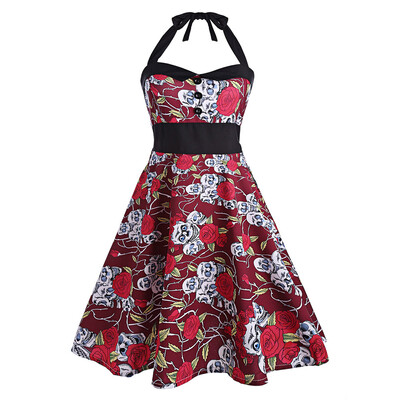 Vintage Floral Skull Print Backless Dress
Vintage Floral Skull Print Backless Dress