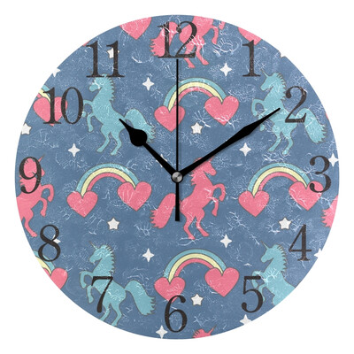 Wall Clock Rainbows Hearts Unicorns And Stars Round Wall Clock Arabic Numerals Design
Wall Clock Rainbows Hearts Unicorns And Stars Round Wall Clock Arabic Numerals Design