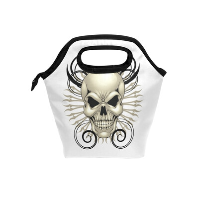 Lunch Bag Black Skull Tote Travel Picnic Insulated Handbags Portable Zipper Lunch Bag Box
Lunch Bag Black Skull Tote Travel Picnic Insulated Handbags Portable Zipper Lunch Bag Box