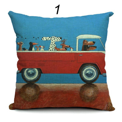Hot Sale Pillow Lovely Cartoon Dog Driving Car Vintage Almofadas 45X45CM Linen Pillow Decorative Linen Cushion Cover
Hot Sale Pillow Lovely Cartoon Dog Driving Car Vintage Almofadas 45X45CM Linen Pillow Decorative Linen Cushion Cover