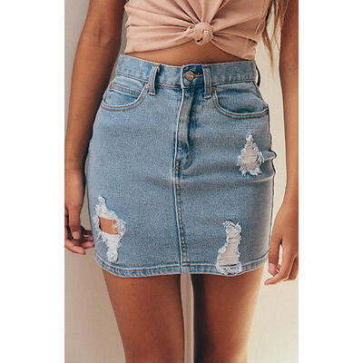 Women Denim High Waisted Bodycon Pencil Ripped Frayed Midi Skirt Jeans Skirt
Women Denim High Waisted Bodycon Pencil Ripped Frayed Midi Skirt Jeans Skirt