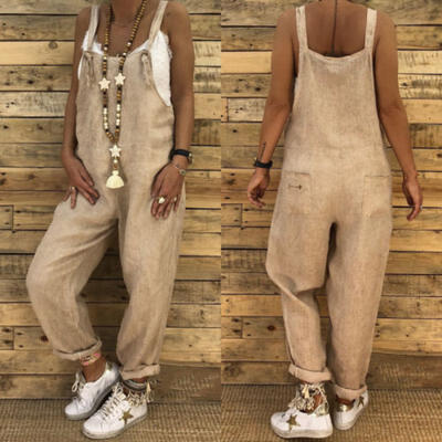 New Womens Casual Dungarees Overalls Jumpsuit Ladies Romper Pants Long Playsuit 
New Womens Casual Dungarees Overalls Jumpsuit Ladies Romper Pants Long Playsuit