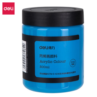 Deli deli 300ml art painting acrylic paint hand-painted wall painting acrylic paint large bottle outdoor painted textile pigment 73875 lake blue
Deli deli 300ml art painting acrylic paint hand-painted wall painting acrylic paint large bottle outdoor painted textile pigment 73875 lake blue