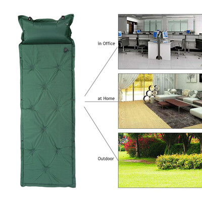 TOMSHOO Outdoor Camping Thick Automatic Inflatable Mattress Self-Inflating Tent Mat Picnic Mat with Pillow