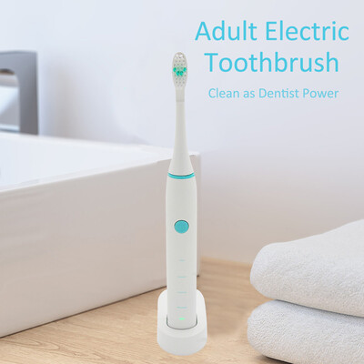 Adult Electric Toothbrush Clean as Dentist Power Rechargeable Waterproof w 2 Brush Heads for Home Travel Use
Adult Electric Toothbrush Clean as Dentist Power Rechargeable Waterproof w 2 Brush Heads for Home Travel Use