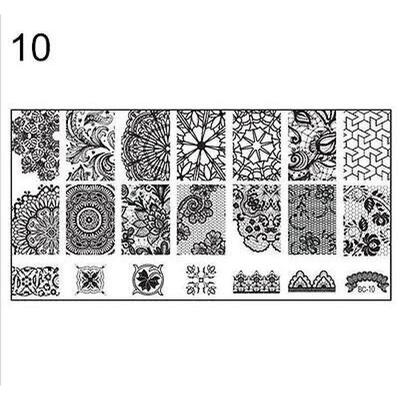Large Nail Art Image Stamp Template Plates Polish Stamping Manicure Image 
Large Nail Art Image Stamp Template Plates Polish Stamping Manicure Image