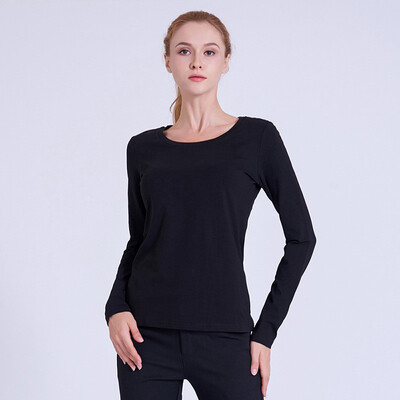 PREISEI Black PIMA Cotton T Shirt Plus Size Women O-Neck Long Sleeve Tshirt Simple Casual T-shirt Ladies Tops Undershirt PR001B
PREISEI Black PIMA Cotton T Shirt Plus Size Women O-Neck Long Sleeve Tshirt Simple Casual T-shirt Ladies Tops Undershirt PR001B
