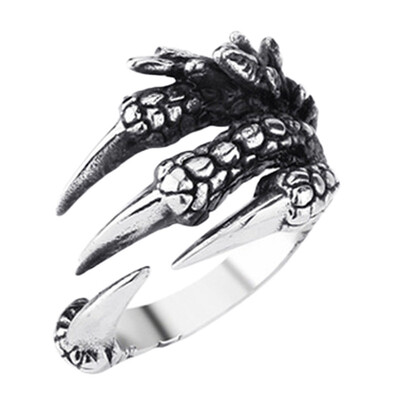 Free Shipping Punk Silver Men Women Ring Titanium Steel rings Eagle Claw Dragon Claws Resizable Personality Rocking ring for Gifts
Free Shipping Punk Silver Men Women Ring Titanium Steel rings Eagle Claw Dragon Claws Resizable Personality Rocking ring for Gifts