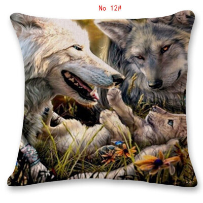 45cm45cm Animal wolf pattern linen cotton pillow case sofa cushion cover animal design square decorative pillow cover
45cm45cm Animal wolf pattern linen cotton pillow case sofa cushion cover animal design square decorative pillow cover