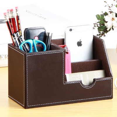 Yapi Shi creative pen holder storage box leather desktop multi-function storage box small office stationery storage seat business card holder business card holder
Yapi Shi creative pen holder storage box leather desktop multi-function storage box small office stationery storage seat business card holder business card holder