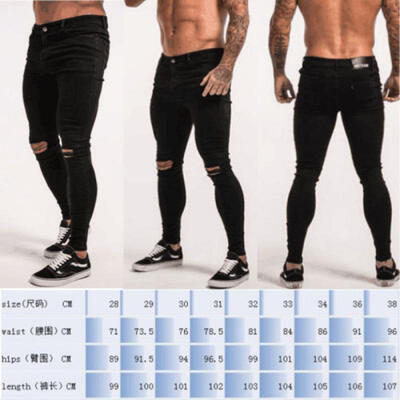 Mens Skinny Stretch Denim Pants Distressed Ripped Freyed Slim Fit Jeans Trousers 
Mens Skinny Stretch Denim Pants Distressed Ripped Freyed Slim Fit Jeans Trousers