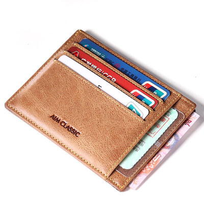 AIM Men&39s Wallets Retro Fashion Heads Skincare Men&39s Card Holders Bank Card Holder A295 Khaki