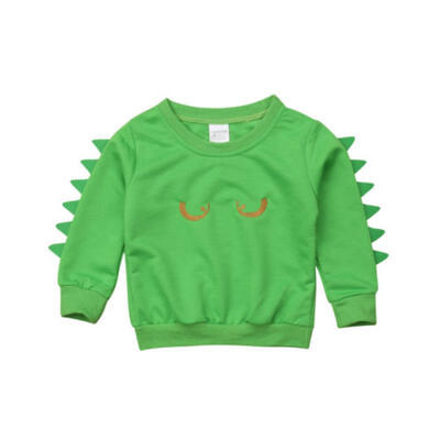 New Children Jumper Plain Boys Kids Sweatshirt Crew Neck Pullover Sweater Tops