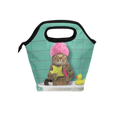 Insulated Lunch Tote Bag Bath Cat Travel Picnic Lunch Handbags Portable Zipper Lunch Bag Box
Insulated Lunch Tote Bag Bath Cat Travel Picnic Lunch Handbags Portable Zipper Lunch Bag Box