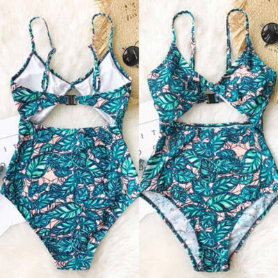 US Stock One Piece Bikini Push Up Padded Monokini Swimsuit Bathing Swimwear