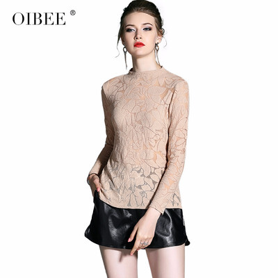 OIBEE2018 autumn womens new fashion embossed stretch high collar sweater bottoming shirt sexy slim shirt 
OIBEE2018 autumn womens new fashion embossed stretch high collar sweater bottoming shirt sexy slim shirt