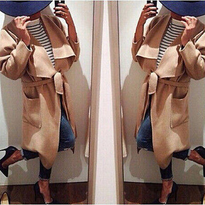 Women Lady Winter Coat Hooded Parka Overcoat Jacket Outerwear Trench Windbreaker