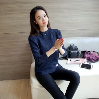 2018 Women Sweaters Autumn Winter Long Sleeve Pull Female Solid Pullover Female Casual Knitted Sweater
2018 Women Sweaters Autumn Winter Long Sleeve Pull Female Solid Pullover Female Casual Knitted Sweater