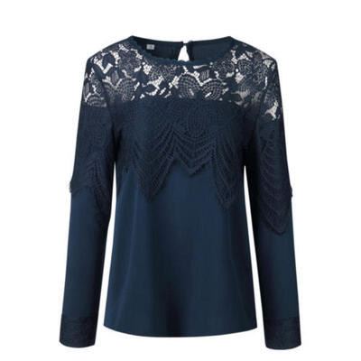 Womens Lace Loose Shirt Long Sleeve Patchwork Pullover Blouse Ladies Casual Tops
Womens Lace Loose Shirt Long Sleeve Patchwork Pullover Blouse Ladies Casual Tops