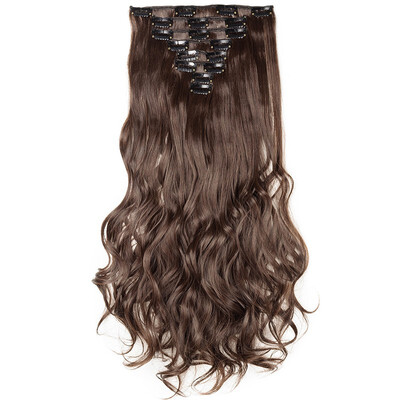 24" Curly 8 Pcs Full Head Clip in Hair Extensions Synthetic 8 Piece 18 Clips Hairpiece Long Wave Trendy Design for Women
24" Curly 8 Pcs Full Head Clip in Hair Extensions Synthetic 8 Piece 18 Clips Hairpiece Long Wave Trendy Design for Women