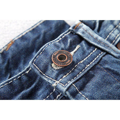 Mens Ripped Skinny Biker Jeans Destroyed Frayed Slim Fit Denim Pants Biker Jean