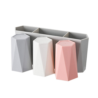 Wall-mounted Geometry 3 Cup Toothbrush Holder Wash Set Toothbrush Holders WhiteGreyPink
Wall-mounted Geometry 3 Cup Toothbrush Holder Wash Set Toothbrush Holders WhiteGreyPink