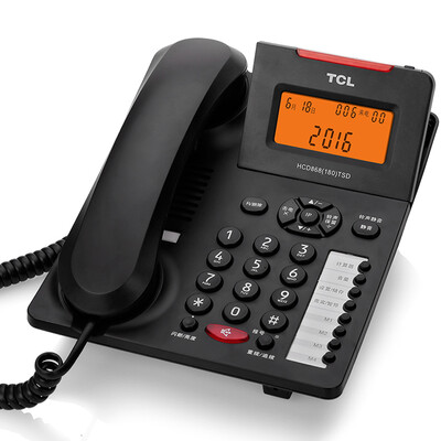 TCL HCD868 180 TSD Fixed Corded Telephone Landline Caller ID Battery Free Hands Hook Speaker Wall-mounted House Sewing Black
TCL HCD868 180 TSD Fixed Corded Telephone Landline Caller ID Battery Free Hands Hook Speaker Wall-mounted House Sewing Black
