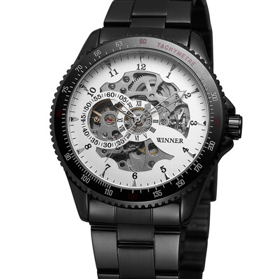 Winner 8085 Men Fashion Automatic Mechanical Business Wrist Watch Luxury Fashion Military Watch Men Skeleton Dial Stainless Steel
Winner 8085 Men Fashion Automatic Mechanical Business Wrist Watch Luxury Fashion Military Watch Men Skeleton Dial Stainless Steel
