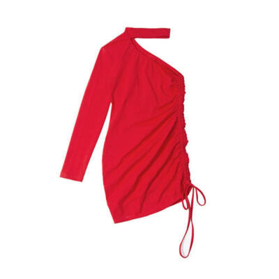 Autumn Spring Women Long Sleeve Lady Sexy Slim Fit Slanted shoulder Casual Dress 
Autumn Spring Women Long Sleeve Lady Sexy Slim Fit Slanted shoulder Casual Dress