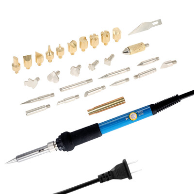 28PCS 60W Electric Adjustable Temperature Welding Soldering Iron Kit Carving Pyrography Tool Wood Embossing Burning Soldering Pen
28PCS 60W Electric Adjustable Temperature Welding Soldering Iron Kit Carving Pyrography Tool Wood Embossing Burning Soldering Pen