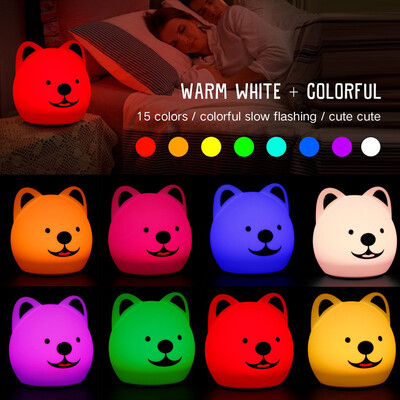 Colorful Silica Gel Bedroom Romantic Atmosphere Lamp Remote Control Desk Light LED Little Dog Sleeping Lights
Colorful Silica Gel Bedroom Romantic Atmosphere Lamp Remote Control Desk Light LED Little Dog Sleeping Lights