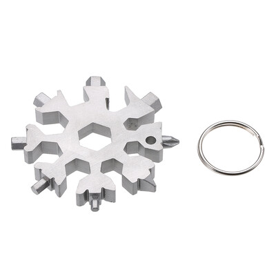 18 in 1 Snowflake Shaped Stainless Steel Multi-purpose Tool Card Compact Portable Multi-functional Screwdriver with Keychain
18 in 1 Snowflake Shaped Stainless Steel Multi-purpose Tool Card Compact Portable Multi-functional Screwdriver with Keychain