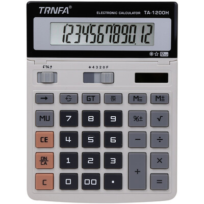 Letter TRNFA TA-1200H shaking his head big screen dual power 12-digit calculator financial office calculator
Letter TRNFA TA-1200H shaking his head big screen dual power 12-digit calculator financial office calculator